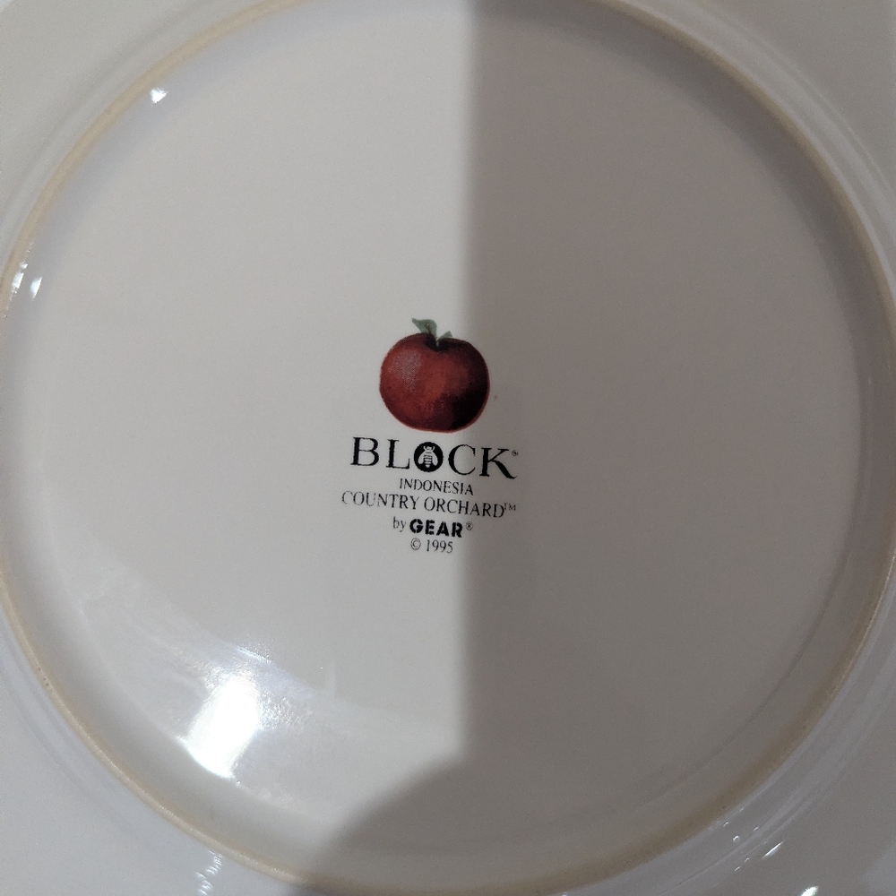 Block Country Orchard 3 Pc Rustic Checkered Dinnerware Set - Picture 7 of 9